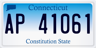 CT license plate AP41061