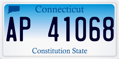 CT license plate AP41068