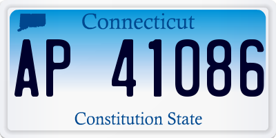 CT license plate AP41086