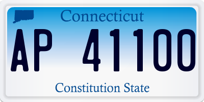 CT license plate AP41100