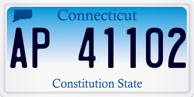 CT license plate AP41102