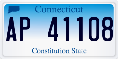 CT license plate AP41108