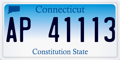 CT license plate AP41113