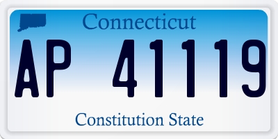 CT license plate AP41119