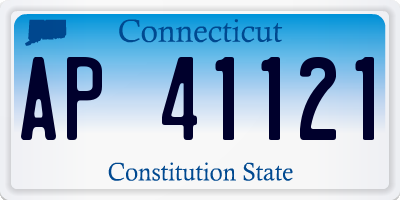 CT license plate AP41121