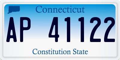 CT license plate AP41122