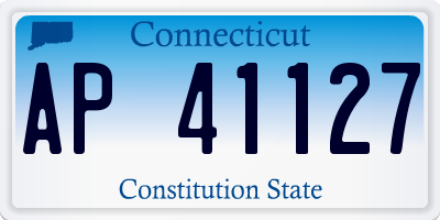 CT license plate AP41127