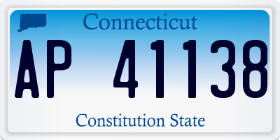 CT license plate AP41138