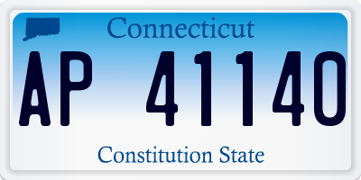 CT license plate AP41140