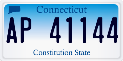 CT license plate AP41144