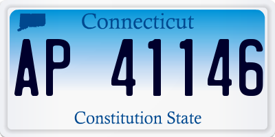 CT license plate AP41146