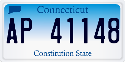 CT license plate AP41148