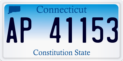 CT license plate AP41153
