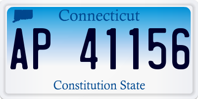 CT license plate AP41156