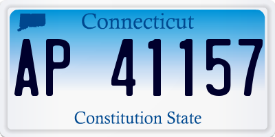 CT license plate AP41157