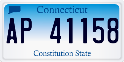 CT license plate AP41158