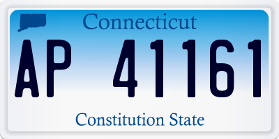 CT license plate AP41161