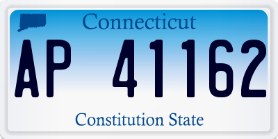 CT license plate AP41162