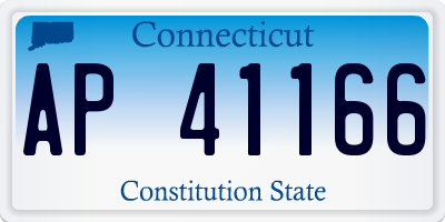 CT license plate AP41166