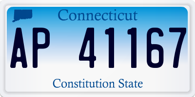 CT license plate AP41167