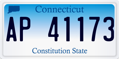 CT license plate AP41173