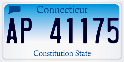 CT license plate AP41175
