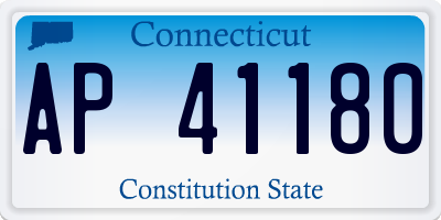 CT license plate AP41180