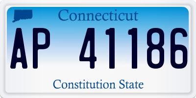 CT license plate AP41186