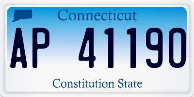 CT license plate AP41190
