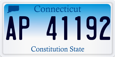 CT license plate AP41192