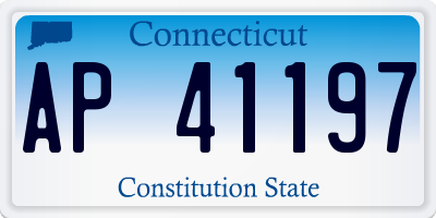 CT license plate AP41197