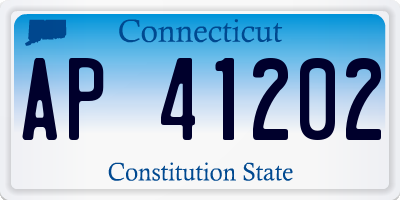 CT license plate AP41202
