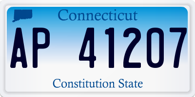CT license plate AP41207
