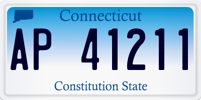 CT license plate AP41211