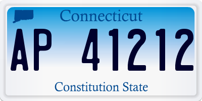 CT license plate AP41212
