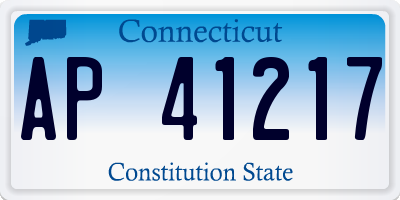 CT license plate AP41217
