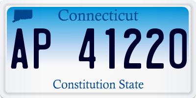 CT license plate AP41220