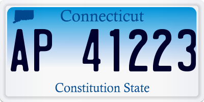 CT license plate AP41223