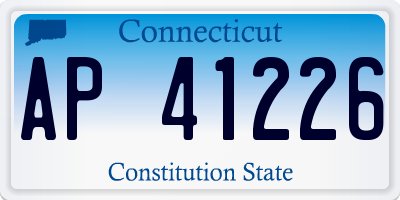 CT license plate AP41226