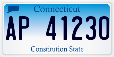 CT license plate AP41230