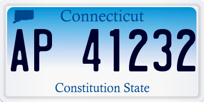 CT license plate AP41232