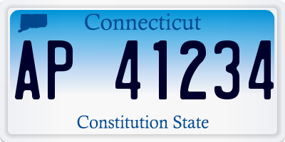 CT license plate AP41234