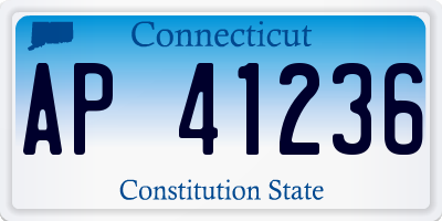 CT license plate AP41236
