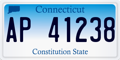 CT license plate AP41238