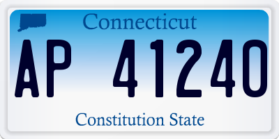 CT license plate AP41240