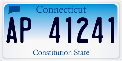CT license plate AP41241