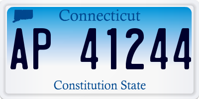 CT license plate AP41244