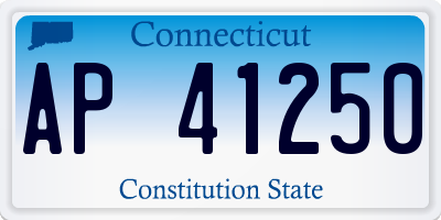 CT license plate AP41250