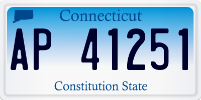 CT license plate AP41251