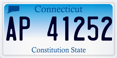 CT license plate AP41252